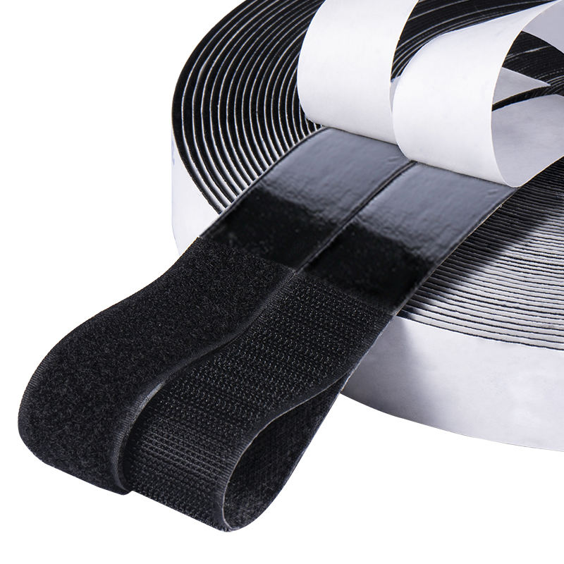 Velcro Strips Nylon Self Adhesive Strips Fastener 2PCS Black