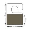 Hang Tabs Hook Roll 40x28 mm (1000 pcs RD250gr) HT349