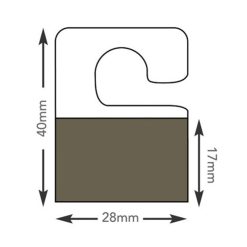 Hang Tabs Hook Roll 40x28 mm (1000 pcs RD250gr) HT349